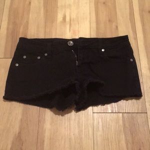 Refuge Black Denim Shorts